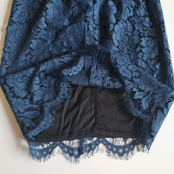 NWT Brixon Ivy Blue Cyndi Lace Pencil Skirt Small - Picture 6 of 9